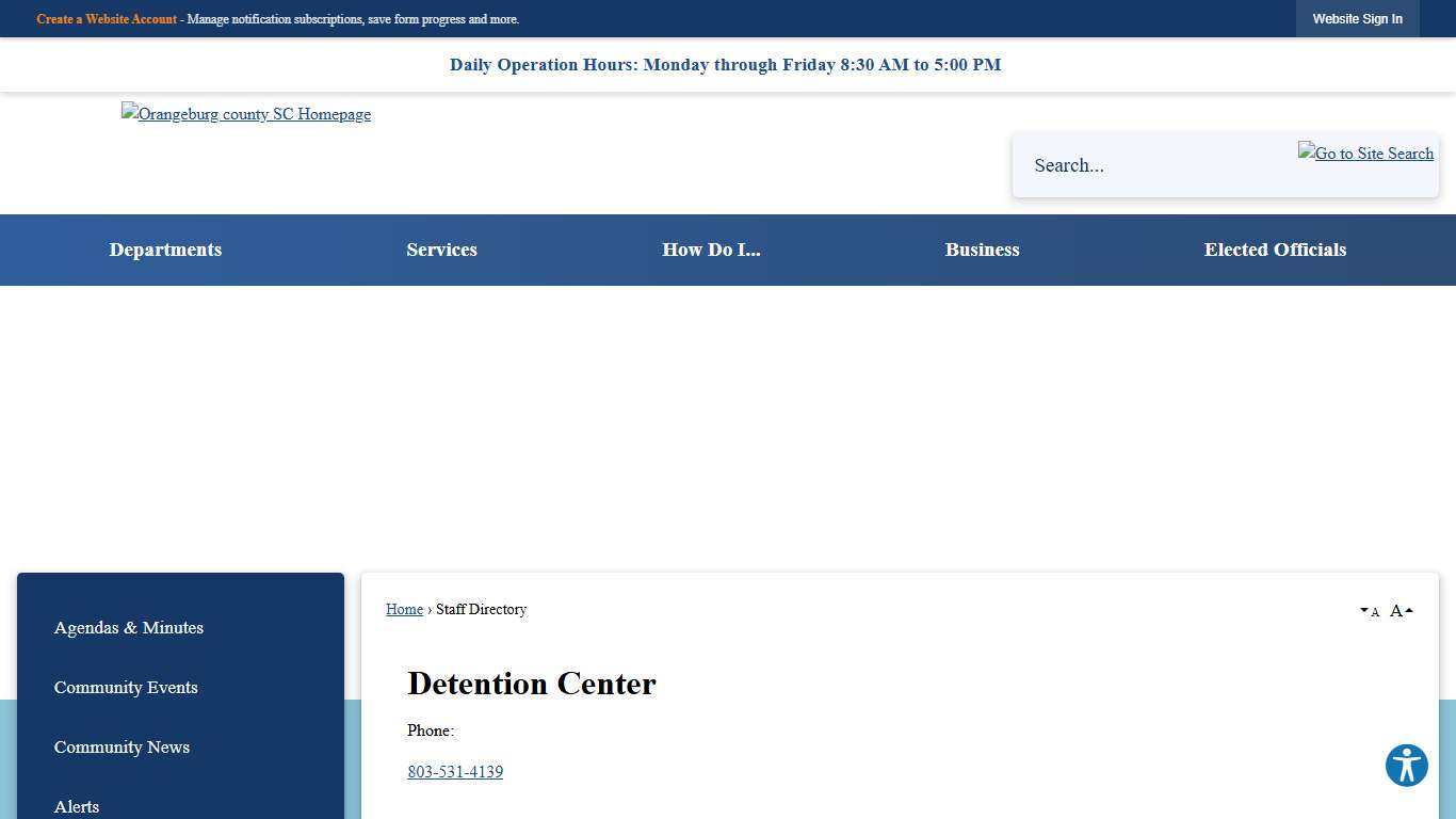 Staff Directory • Detention Center